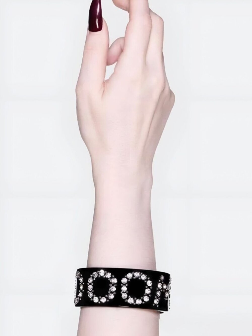 Killstar ✦ Doom Crystal Skull Cuff Bracelet ✦ Black Rhinestone Gothic Skull NIP